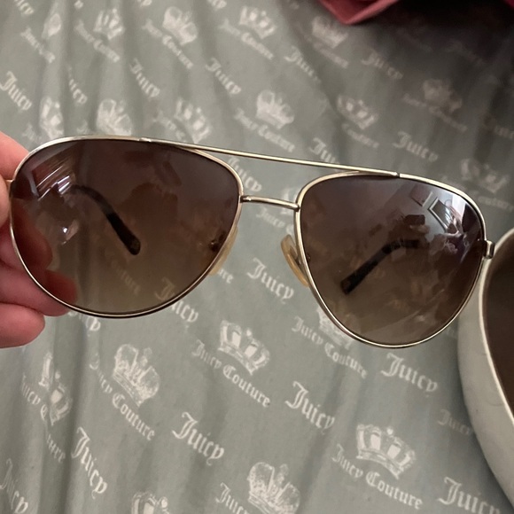 Coach Dark Lens Aviator Sunglasses - Picture 6 of 9